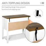 HOMCOM Farmhouse Double Door Coffee Bar Cabinet, Sideboard Buffet Cabinet, Kitchen Cabinet with Bottom Shelf for Entryway, Living Room, White HOMCOM