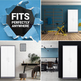 Yizosh Metal Storage Cabinet with Lock - 72" Garage Storage Cabinet with 2 Locking Doors and 4 Adjustable Shelves, Gray White Steel Lockable File Yizosh