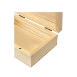 Cregugua 6-Pack Wooden Box Unfinished Rectangle Pine Wood Box for Crafts,Magnetic Hinged Lid (5.5 x 3.5 x 1.9 in) Cregugua