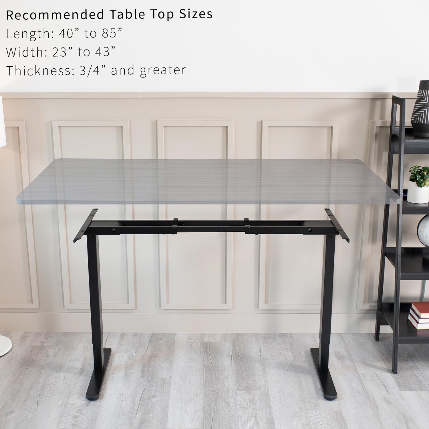 VIVO Electric Stand Up Desk Frame, DIY Workstation, Frame Only, Dual Motor Ergonomic Standing Height Adjustable Base with Memory Controller, Black, VIVO