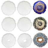 ResinWorld 6 Pack Geode Coaster Molds for Resin + Large Tray Mold with Handles, Rectangle Silicone Tray Molds ResinWorld
