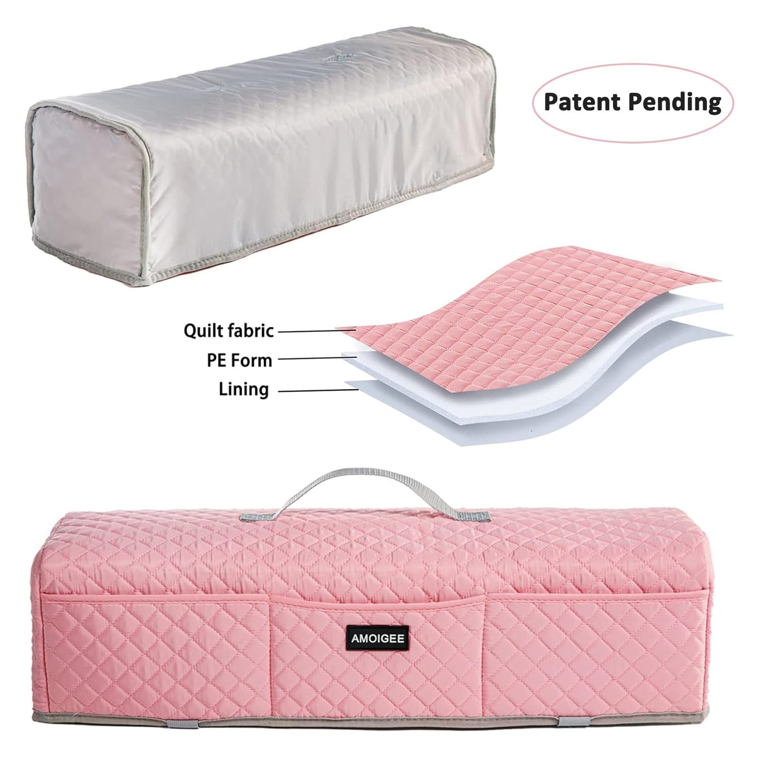 AMOIGEE Padded Dust Cover Compatible with Cricut Maker, Cricut Maker 3, Explore Air 2, Cricut Explore 3 Machine, with Pockets for Cricut AMOIGEE