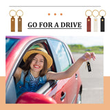 Wavyknot 100 Pcs PU Leather Key Fobs Kit Blanks DIY Laser Engraving Keychain for Leather Keychain Making Supplies(Colorful, 3.7 x 0.7 Inches) Wavyknot