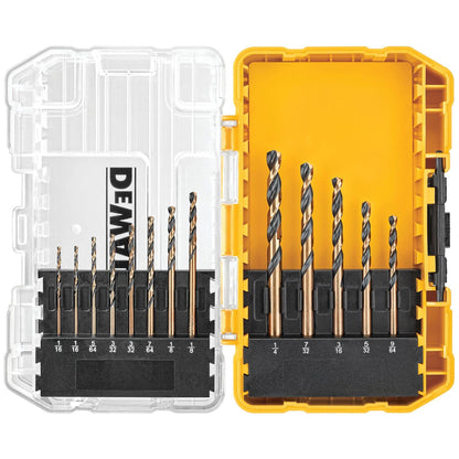 DEWALT 20V Max Cordless Drill/Driver Kit, Compact (DCD771C2) and 13-Piece Black Oxide Drill Bit Set with Pilot Point