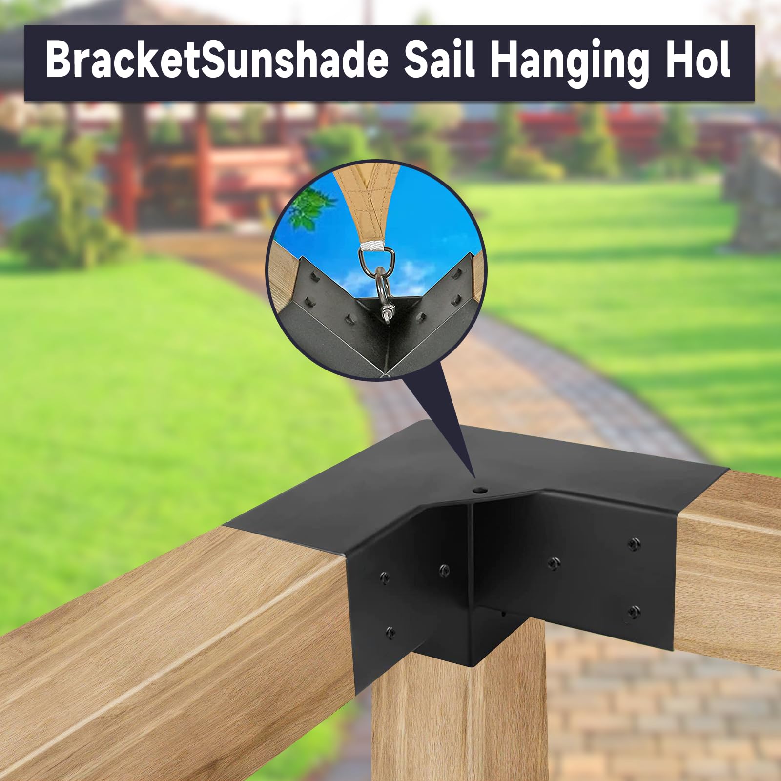 3-Way DIY Pergola Bracket Kit for 4x4 Inch Wood Beams - Huzxbw Ideal for DIY Pergola Projects (3-Way Corne Brackets with Post Bases)… - WoodArtSupply