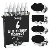 Chalkola Metallic Bundle - 10 Metallic + 6 White Markers 6mm Chalkola