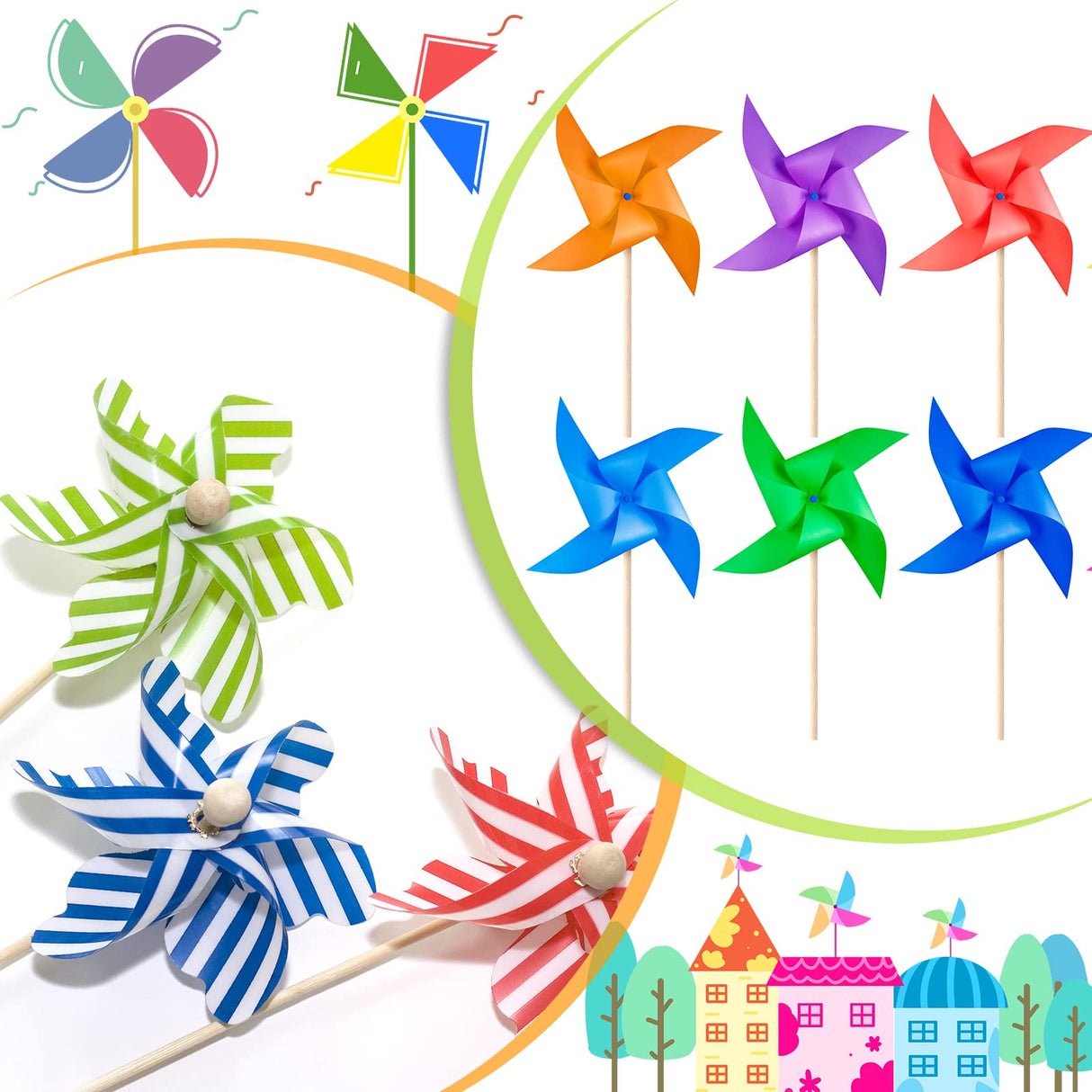 EBOOT Unfinished Natural Wood Craft Dowel Rods 100 Pack (6 x 1/8 Inch) EBOOT