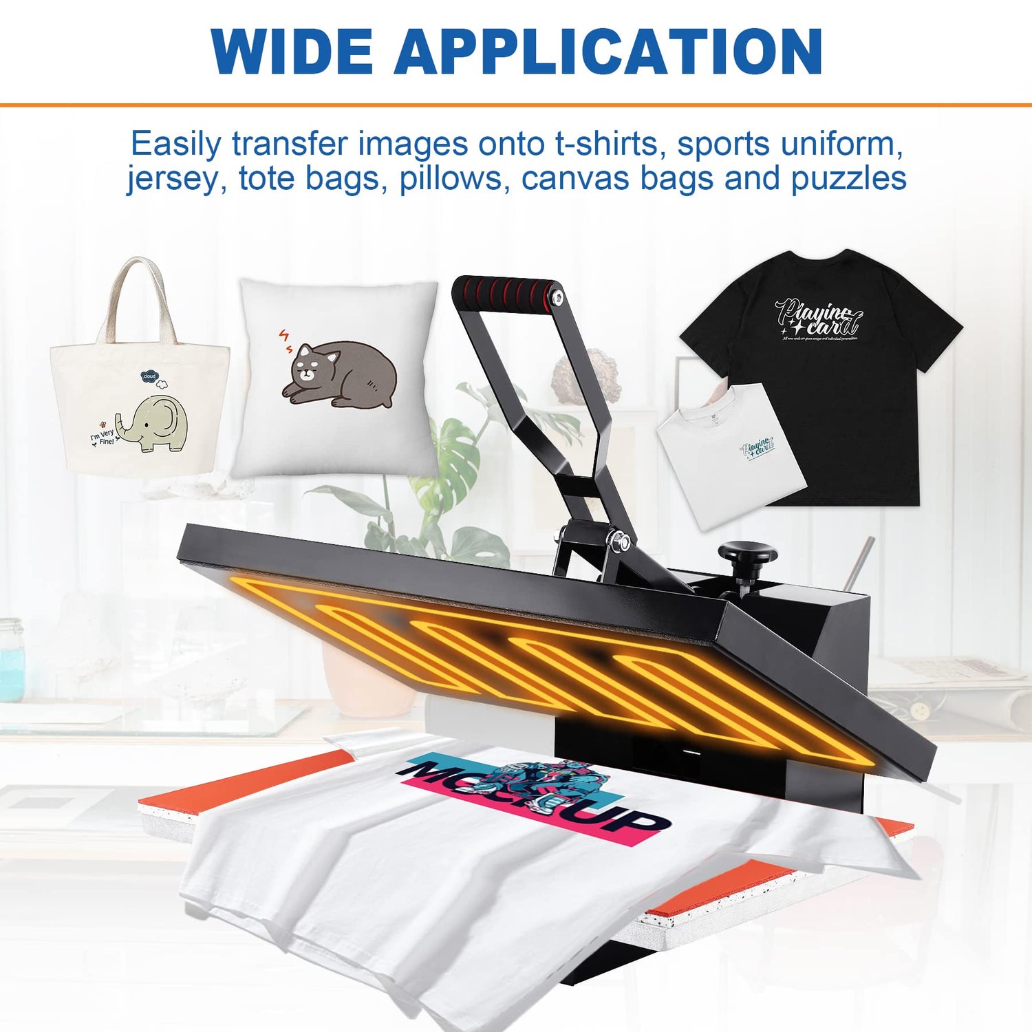 Iglobalbuy 16" X 24" Clamshell Heat Press Machine Sublimation for T-Shirt, Clamshell Design 16x24 Inch Heat Press Transfer Digital Temperature Iglobalbuy