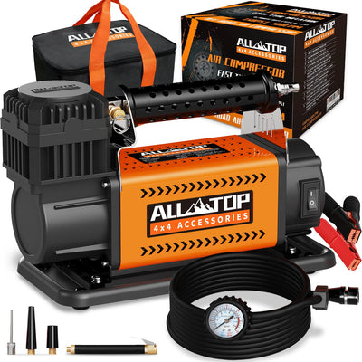 ALL-TOP Air Compressor Kit, 12V Portable Inflator 7.06CFM, Offroad Air Compressor for Truck ,Air Pump for Car Heavy Duty, Max 150PSI for SUV 4x4