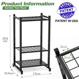 Sttoraboks Garden Tool Organizer, Yard Tool Tower Rack for Garage Organization and Storage, Up to 35 Long-Handled Tools/Rakes/Brooms, Heavy Duty Sttoraboks