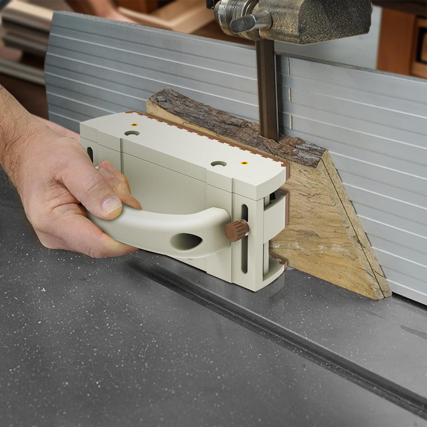 Push Block for Table Saws, Router Tables, Band Saws & Jointers - Cuts Safe - Easy to Assembly WoodArtSupply