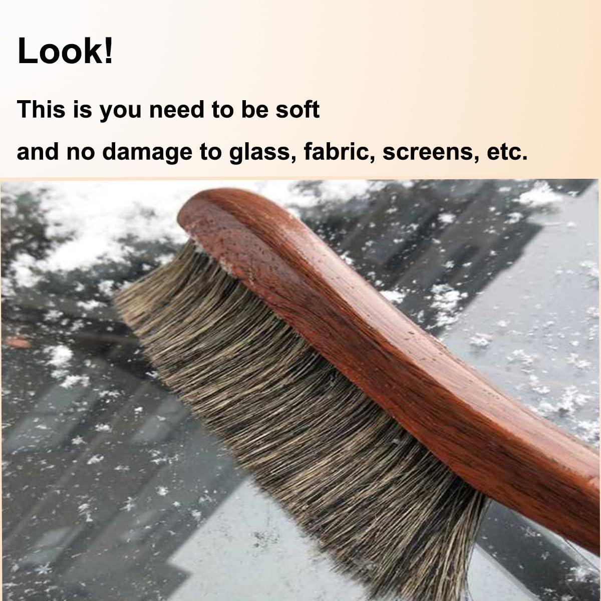 KERUIDENG Hand Broom Counter Duster Dusting Brush for Home Cleaning, Soft Dust Brush with Long Wooden Handle for Bed Sofa Furniture Couch Bench Car, KERUIDENG