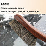 KERUIDENG Hand Broom Counter Duster Dusting Brush for Home Cleaning, Soft Dust Brush with Long Wooden Handle for Bed Sofa Furniture Couch Bench Car, KERUIDENG