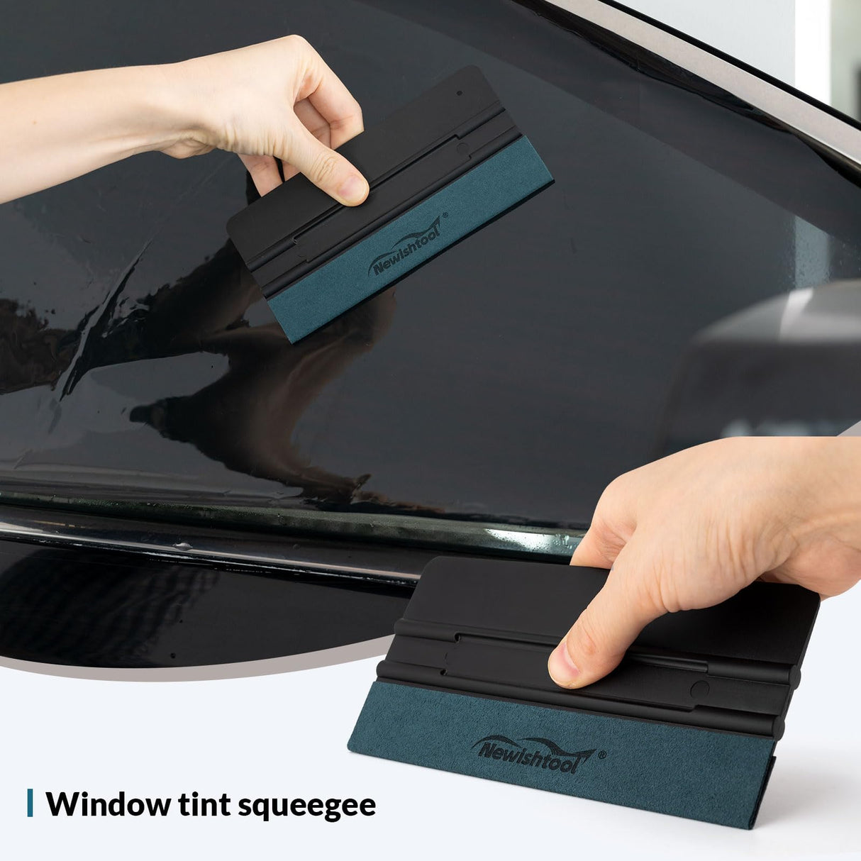 NEWISHTOOL 3 Pcs Vinyl Wrap Squeegee of Different Sizes, Felt Squeegee for Vinyl, Suede Felt Edge Squeegee Sign Making Wrap Tool for Wallpaper NEWISHTOOL