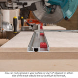 Woodpeckers StealthStop Miter Saw Fence & Stop System, 4' Combination Kit Left, Precision Woodworking Accessories Woodpeckers