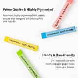 COLOUR BLOCK 100pc Wooden Case Soft Pastel Art Set for Beginners and Experienced Artists I Colors Square Chalk Pastels Art Supplies for Drawing, COLOUR BLOCK