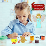 Artmag 50pcs Unfinished Wooden Christmas Ornaments Wood Slices with Holes for Kids DIY Crafts Centerpieces Holiday Hanging Decor Decorations 5 Styles Artmag