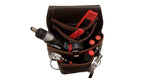 LAUTUS Oil Tanned Leather Tool Pouch Bag | Carpenter, Construction, Framers, Handyman | 10 Pockets, 2 Hammer Holders | 100% Leather Dark Brown LAUTUS