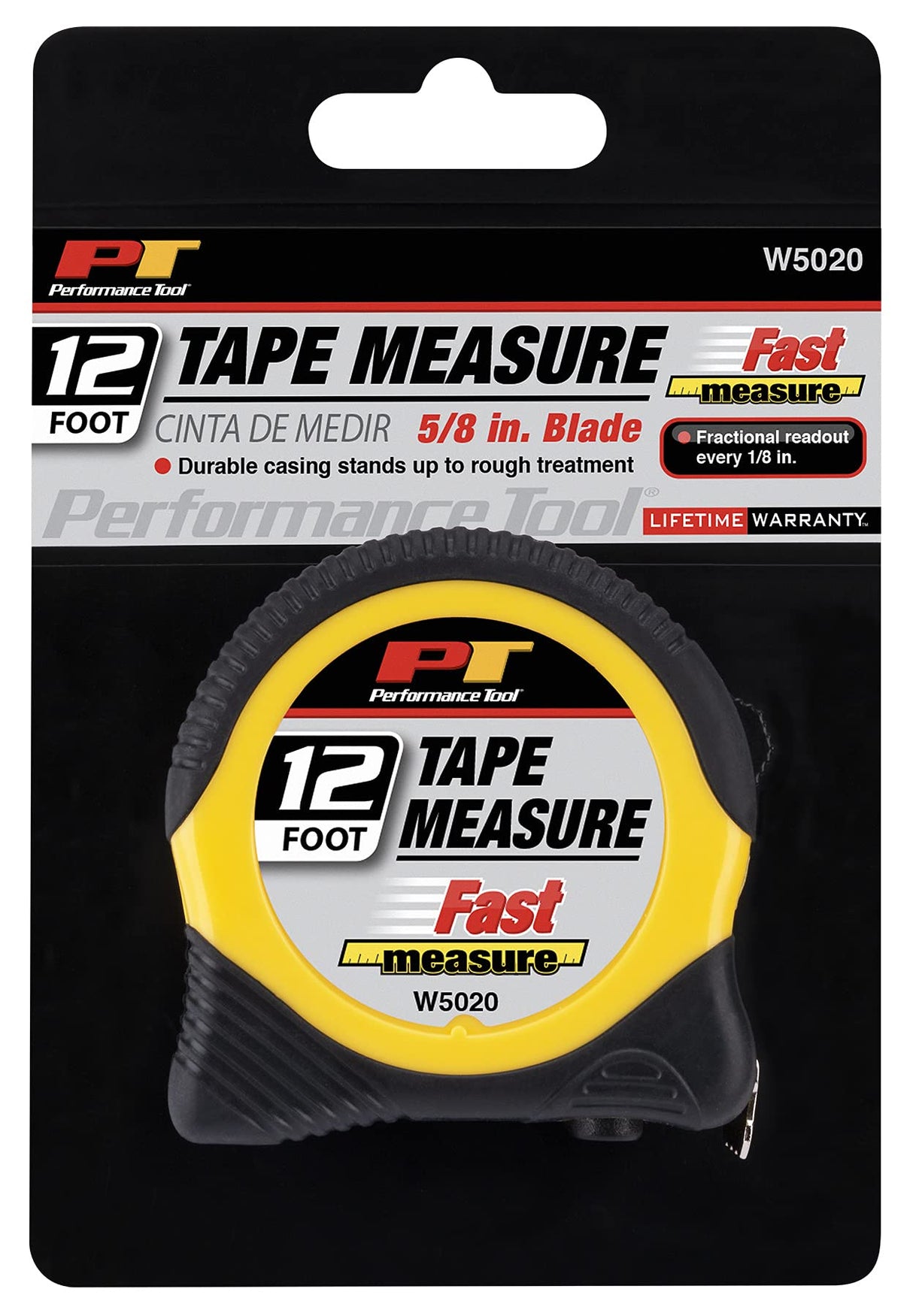 Performance Tool W5020 'Fast Measure' Tape, 12' x 5/8 Performance Tool