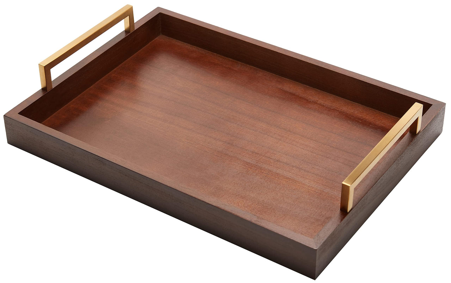 Wooden Tray Serving Decorative Home Decor with Handles Mordern Couch Tray Ottoman Centerpiece for Coffee Table Wood Tray Room Decor Candle Display