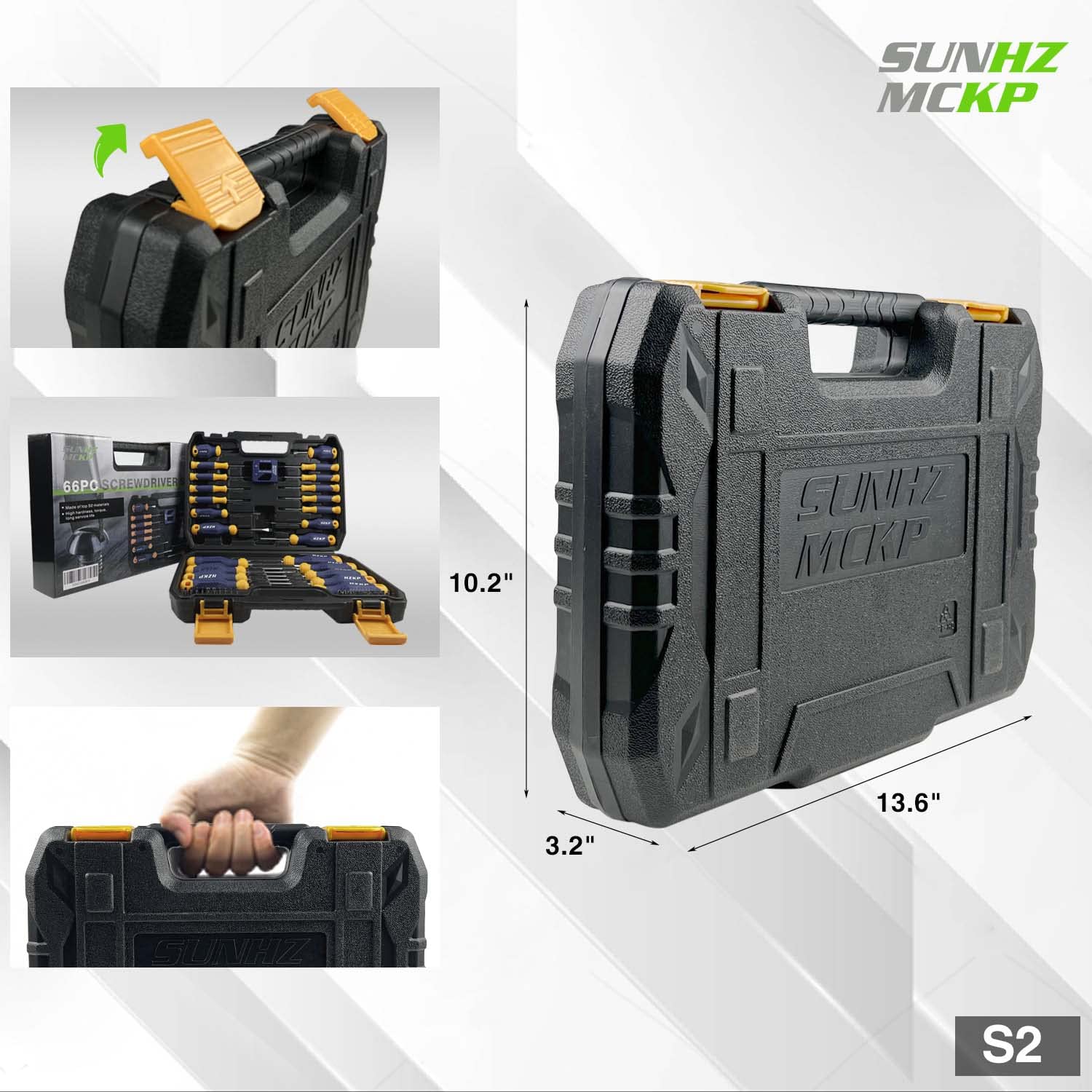 SUNHZMCKP Magnetic Screwdriver Set 66-Piece, S2- Alloy Tool Steel