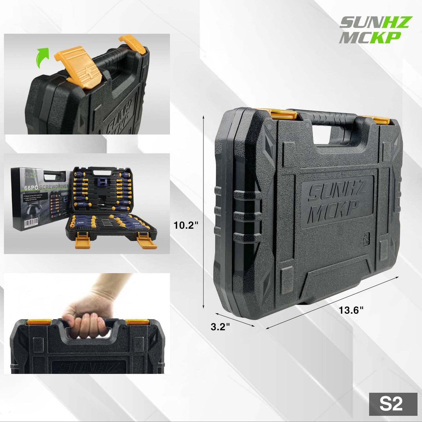 SUNHZMCKP Magnetic Screwdriver Set 66-Piece, S2- Alloy Tool Steel, Includes Slotted/Phillips/Torx Mini Precision Screwdriver, Replaceable Screwdriver - WoodArtSupply