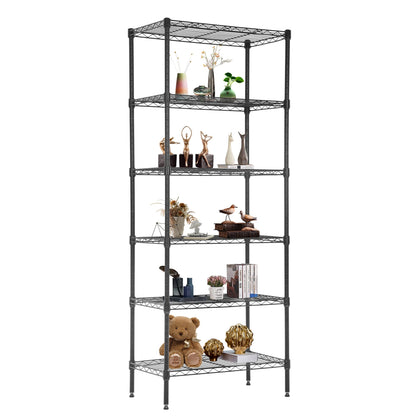 FDW 6 Tier Wire Shelving Units Adjustable Metal Storage Rack 23L x 13W x 59H NSF Pantry Shelves Kitchen Organization Shelf for Kitchen Garage Small - WoodArtSupply