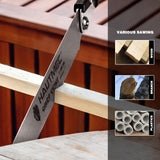 HAUTMEC Japanese Pull Saw, 9“ Foldable Hand Saw with SK5 Steel Blade, Trapezoidal Teeth for Woodworking, Sharp Stone Series, HT0312 HAUTMEC