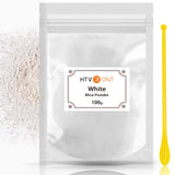 HTVRONT White Mica Powder for Epoxy Resin - 3.5 oz (100g) Nature Non-Toxic Mica Pigment Powder, Mica Powder for Soap Making, Lip Gloss, Candle HTVRONT