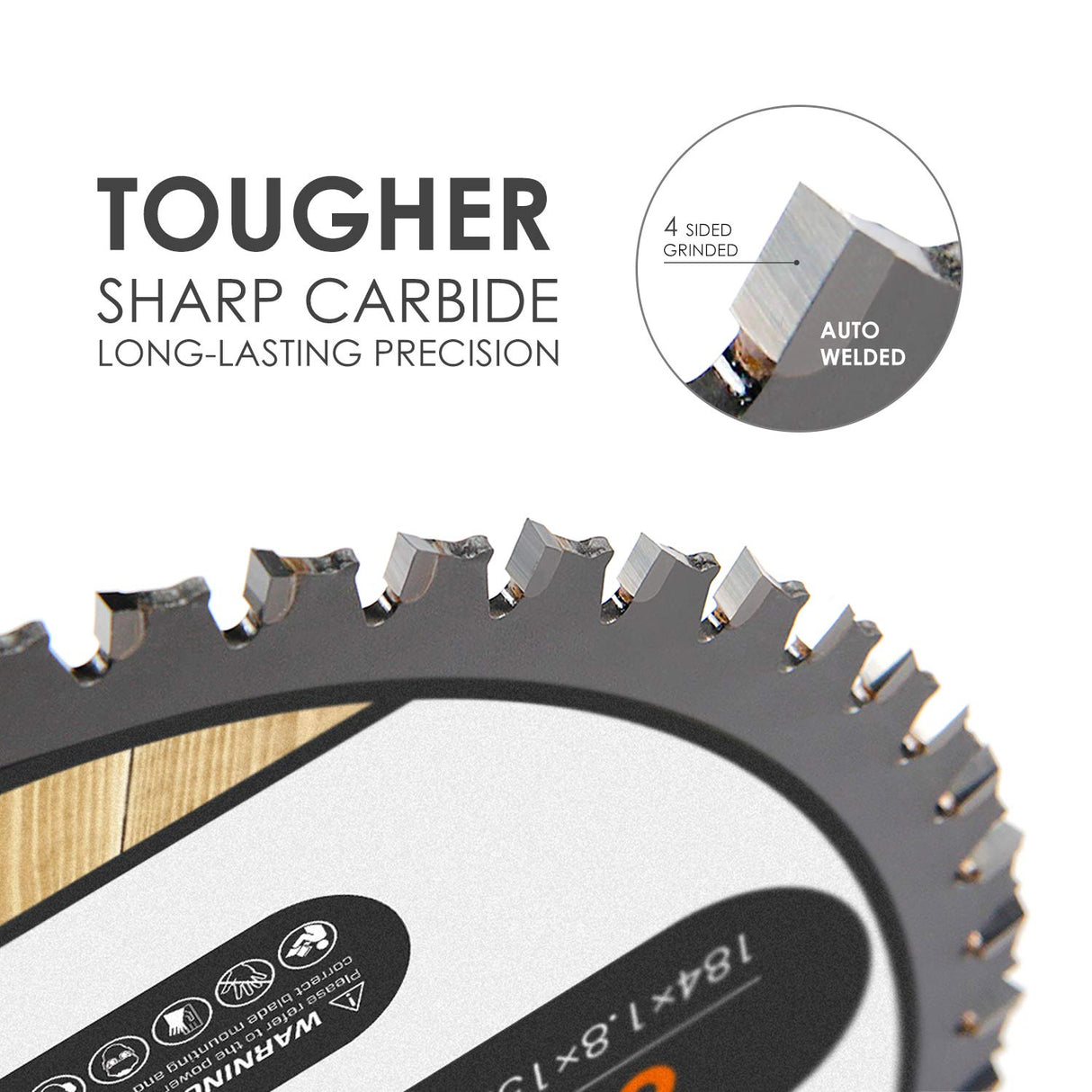 Luckyway 2-Pack 7-1/4 Inch 24T Framing & 60T Finish with 5/8 Inch Arbor TCT Circular Saw Blade for Cutting Wood Luckyway
