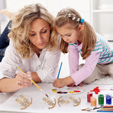 50 pcs Anchor Rudder Wooden Cutouts for Crafts, Unfinished Wood Ornaments DIY Wood Slices with Holes for Ocean Themed Party Kids Crafts Scrapbooking SSYHQAX