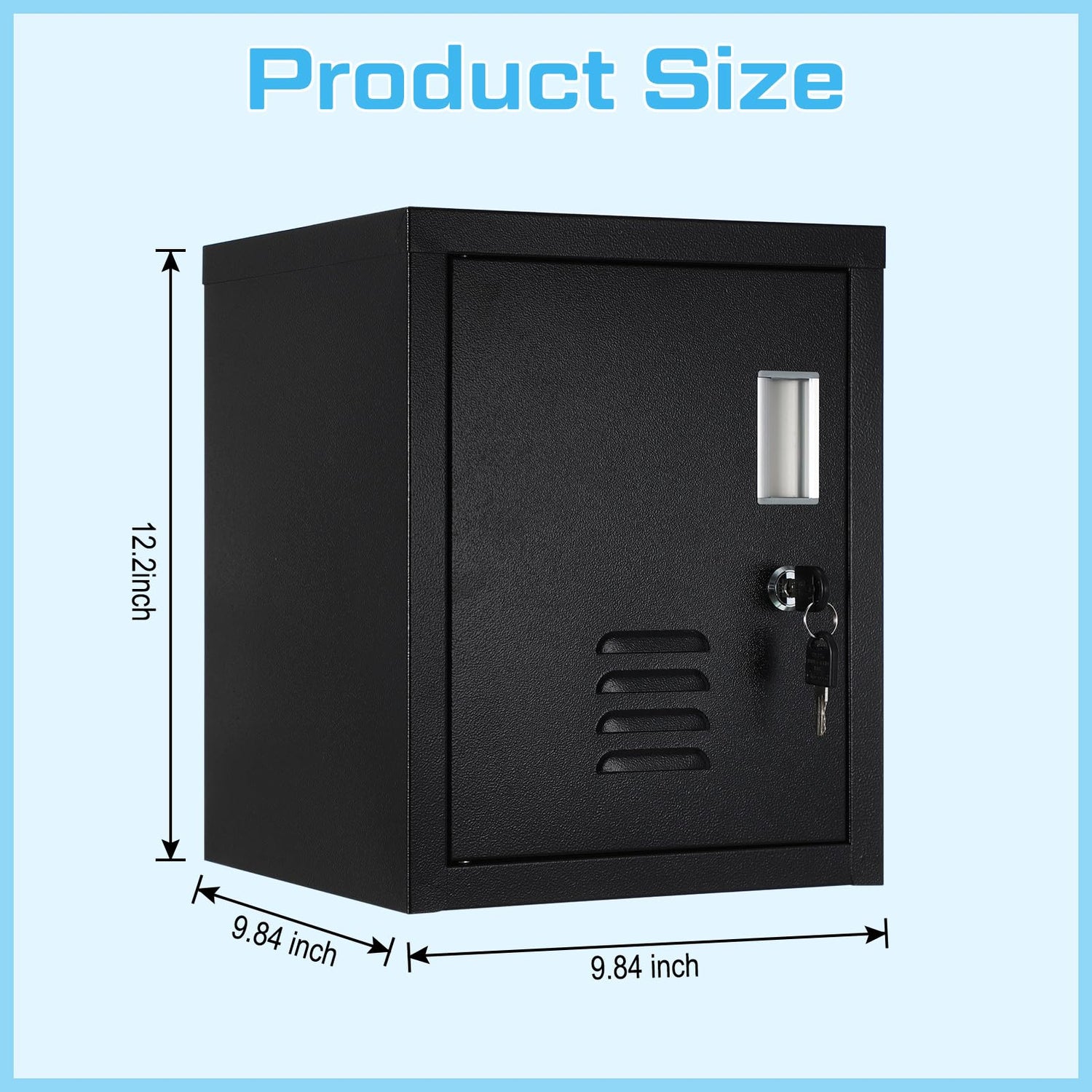 Suzile Lockable Storage Cabinet Metal Lockable Steel Storage Cabinet Organizer Storage Lockers for Employees Vertical Metal Cabinets End Side Table Suzile