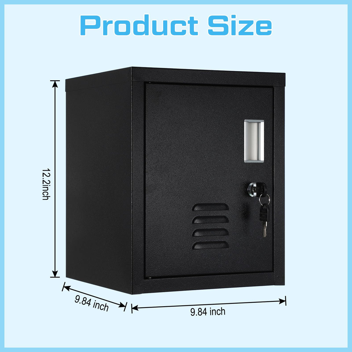 Suzile Lockable Storage Cabinet Metal Lockable Steel Storage Cabinet Organizer Storage Lockers for Employees Vertical Metal Cabinets End Side Table Suzile