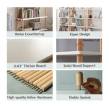 IOTXY Modern White 4-Tier Wooden Bookshelf – Stylish Open Storage Rack for Home and Office IOTXY