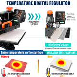 Pro 8 in 1 Heat Press Machine Combo T Shirt Pressing Machine 15x12Multifunctional 360°Rotation Swing Printing Sublimation Heat Press Transfer Machine DREAMVAN