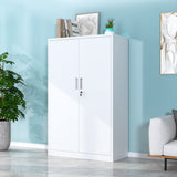 JINKUR Metal Storage Cabinet with Locking Doors and 3 Adjustable Shelves, 53.5-Inch Lockable Storage Cabinets for Home Office Garage Kitchen Pantry JINKUR