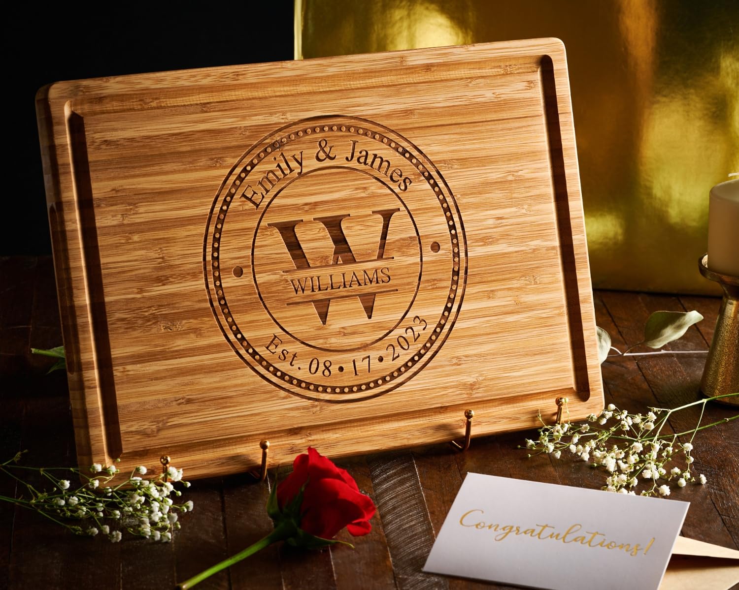 Personalized Cutting Board Valentines Day Gift, Custom Monogram Engraved Charcuterie Board, Anniversary Gift for Couple, Bridal Shower Gift Ideas, GIFTS TO ENGRAVE