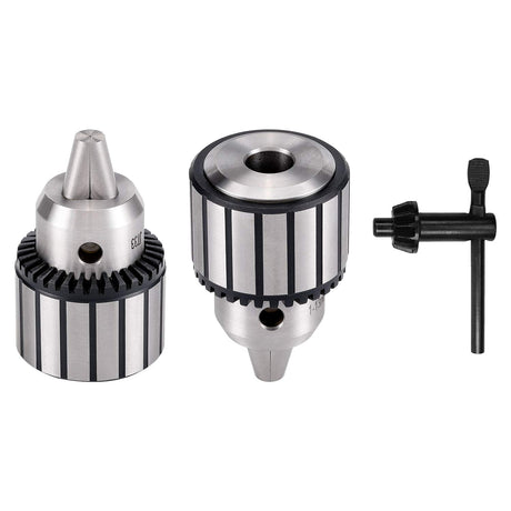 KingTool 4 Pcs Drill Chuck Set - 1/2-Inch Drill Chuck with Chuck Key with #1 (JT33-MT1) and #2 (JT33-MT2) Morse Taper Arbor - WoodArtSupply