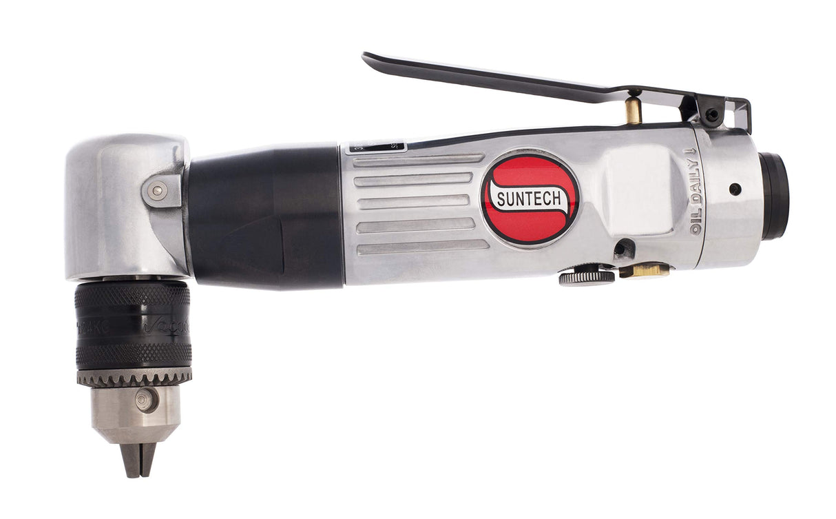 SUNTECH SM-709R Sunmatch 3/8" Reversible Pneumatic Angle Drill, Silver SUNTECH