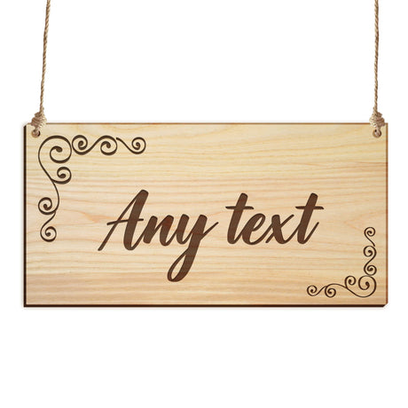 EDSG Personalized Signs Plaques Door Sign Wooden Signs Customizable Garden Sign Personalized Room Sign Custom Gift Wall Hanging Sign Plaque Wall EDSG