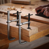 Jorgensen Bar Clamps, 6-Inch Light-duty Drop Forged Steel Bar Clamps for Woodworking and Welding, 2 Pack Jorgensen