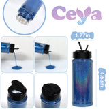 Ceya 3.5oz/ 100g Holographic Ultra Fine Glitter Powder Laser Royal Blue Glitter 1/128” 0.008” 0.2mm for Slime Epoxy Resin Craft Tumbler Jewelry Nail ceya