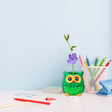 6 Sets DIY Ceramic Owl Succulent Pots Figurines Paint Craft Kit Unpainted Ceramic Bisque Paintable Owl Ceramic Flowerpots with Drainage Hole Ready to Winlyn