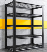 REIBII Garage Shelving, 72" Garage Storage Shelves Heavy Duty Shelving Units and Storage Loads 2000LBS, Adjustable 5 Tier Metal Shelving for Garage REIBII