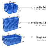 42 Pack Tool Box Organizer Tool Tray Dividers, Rolling Tool Chest Cart Cabinet Workbench Desk Drawer Organization and Storage for Hardware, Parts, KeFanta