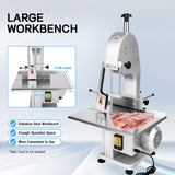 Electric Meat and Bone Saw w/18.7 * 14.96 inche Workbench, 1500W Stainless Steel Commercial Bone Band Saw Machine - 6.3 inches Adjustable Cutting REBaiYU
