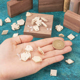 Fashewelry 32pcs Wood Stud Earring Findings White Ash Wood Earring Blanks with Loop Heart Teardrop Leaf Rectangle Trapezoid Pentagon Shape for Dangle FASHEWELRY