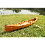 Wooden Canoe with Ribs Curved Bow, 12-Feet Wooden Boat USA