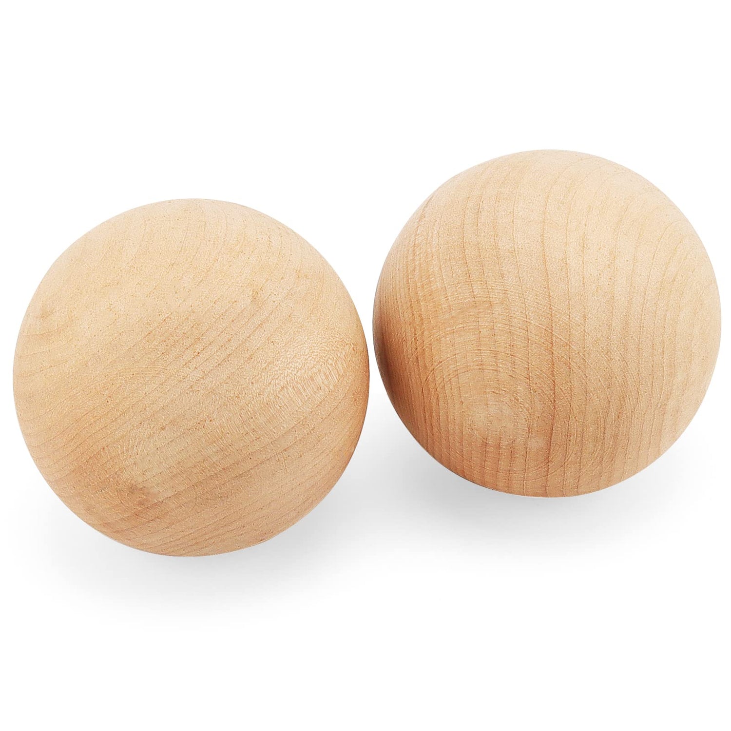 LEXININ 5 PCS 3.5 Inch Craft Wood Ball, 9cm Unfinished Wooden Round Ball, Natural Round Wood Sphere for Crafts, DIY Projects, Decoration LEXININ