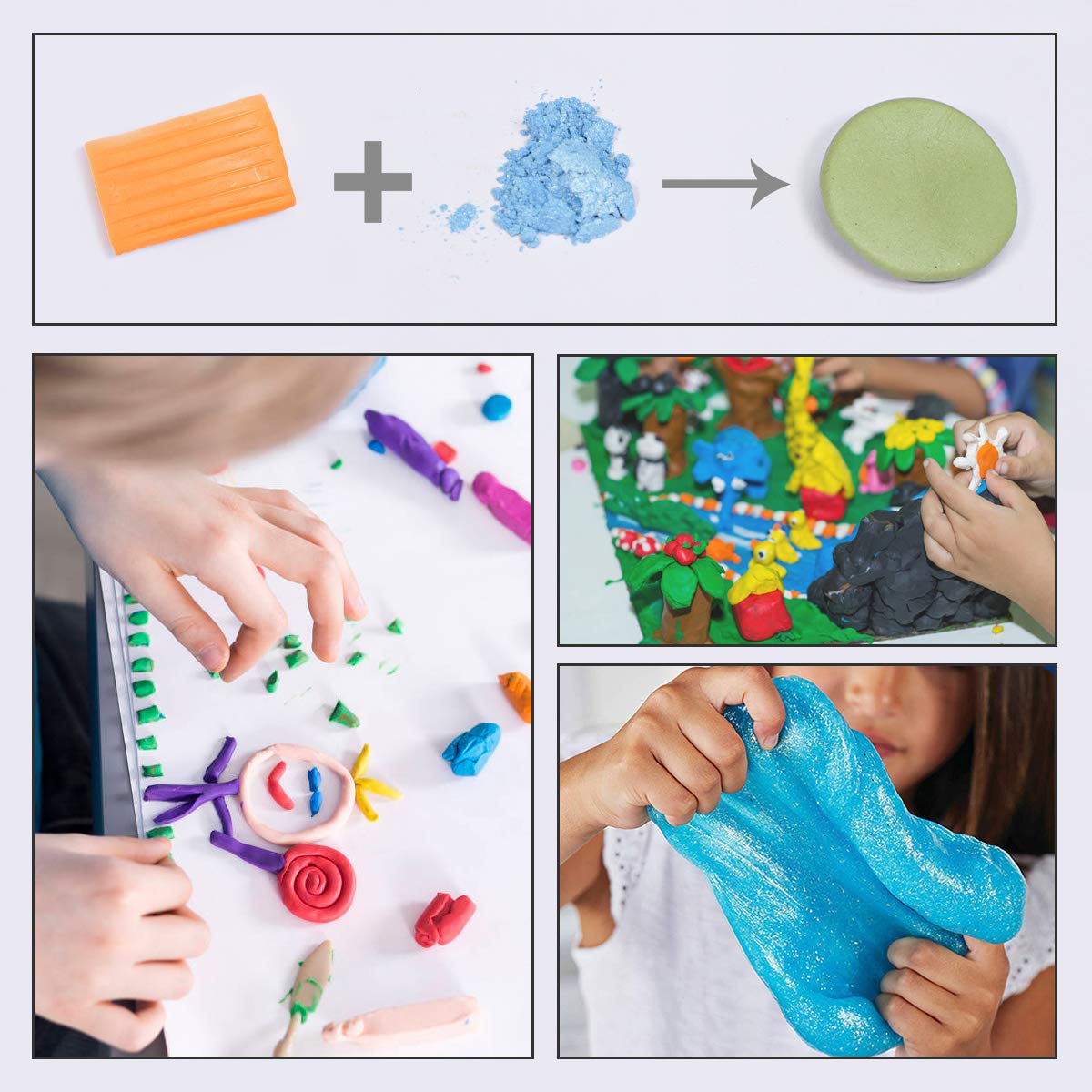 Mica Powder - 120g Natural Epoxy Resin Dye Set - Pearlescent Color Pigment for Soap Making, Slime, Nail Polish, Bath Bomb, Paint Colorant (8 Colors) SEISSO